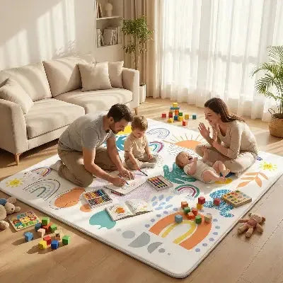 Tapis de jeu bébé, Accessoire de motricité au sol en cours d'utilisation