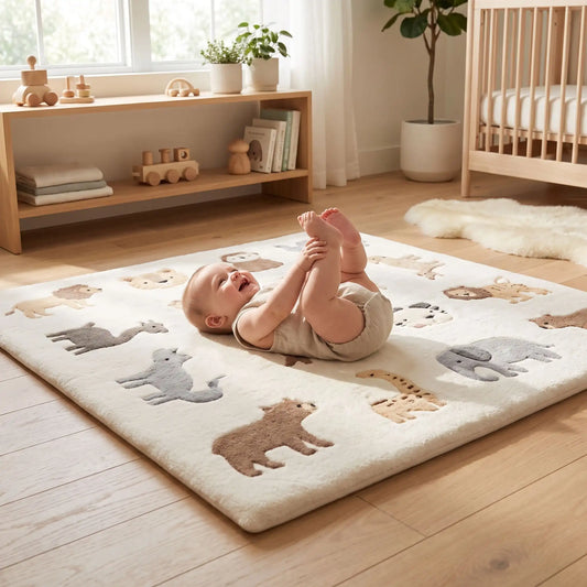 bébé moins de un an pratique motricité au sol 