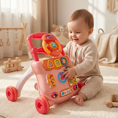 Jeune enfant découvre les activités sensorielles d'un trotteur
