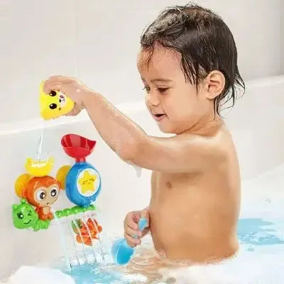 Accessoire de bain bébé, on arrose tout en cours d'utilisation