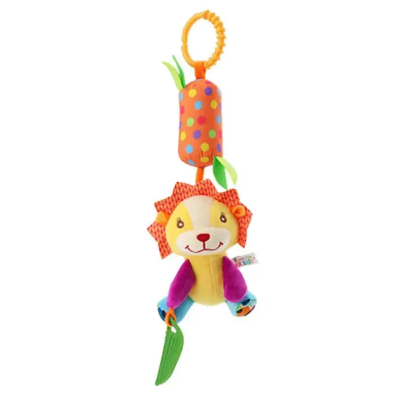 Lion en peluche suspendu, parfait pour éveil sensoriel enfant