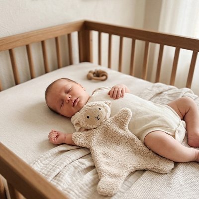 Doudou Mouton - Éveil Sensoriel et Autonomie du Sommeil en Sherpa Doux