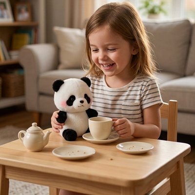 Peluche Panda - Le Compagnon Réaliste Tout Doux Qui Rassure