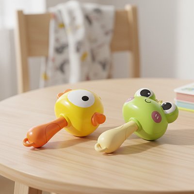 Hochet bébé animaux - Grenouille et canard d'éveil sensoriel