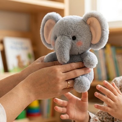 Peluche Éléphant - Le Compagnon Tout Doux des Petits Aventuriers