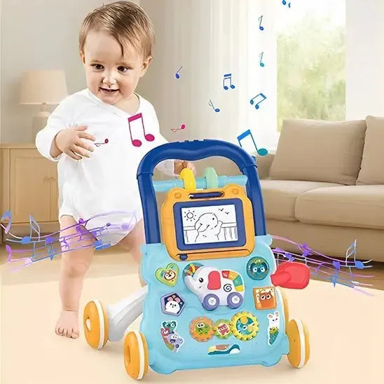 Enfant explorant avec aide mobile musicale et ludique