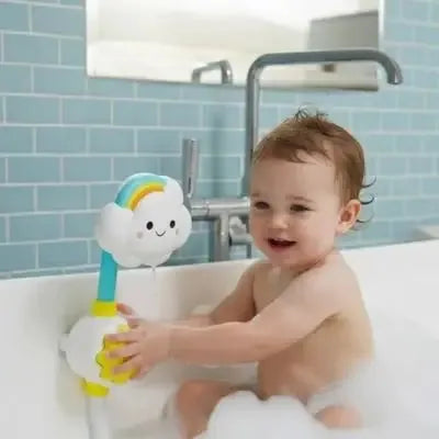 Conception du jouet de bain avec ​ bébé avec garçon qui appuie sur le soleil