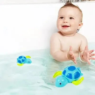 Conception du jouet de bain bébé, avec ses tortues bleu