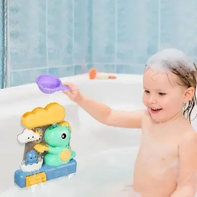 Enfant s'amusant avec un jouet aquatique coloré interactif
