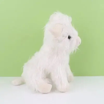 Peluche bovine blanche, compagnon idéal pour câlins apaisants