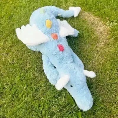 Détails des finitions de la peluche d'éveil dragon