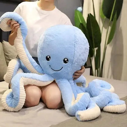 Détails des finitions de la peluche d'éveil pieuvre