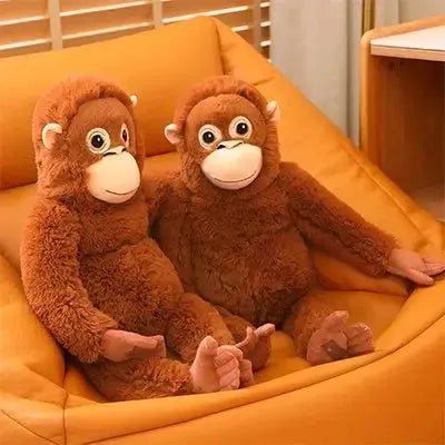 Détails des finitions de la peluche d'éveil singe