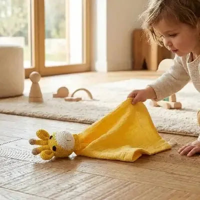Doudou animal rassurant en situation