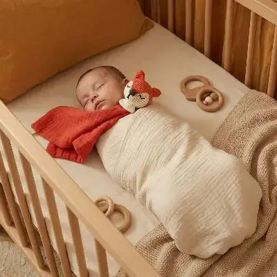 Finitions du doudou d'éveil renard