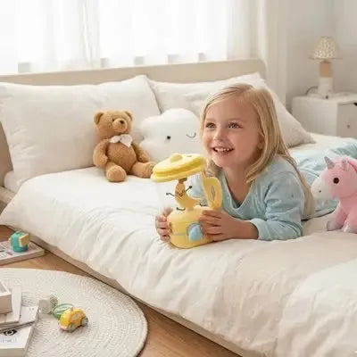 Grande peluche animal démontrant son confort d'utilisation