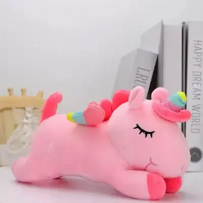 Grande peluche licorne démontrant son confort d'utilisation