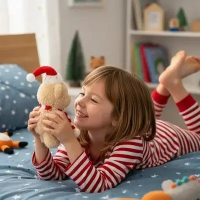 Grande peluche ours démontrant son confort d'utilisation