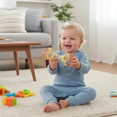 Jouet sensoriel pour enfant dans un salon lumineux