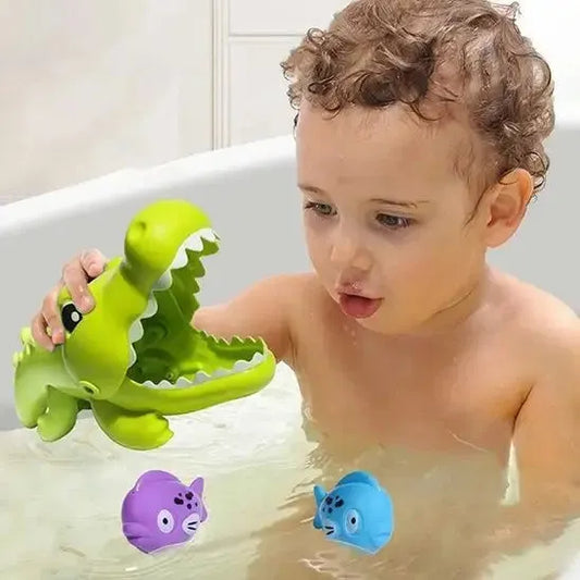 Jouet baignoire avec jouet bebe bain crocofish dans baignoire