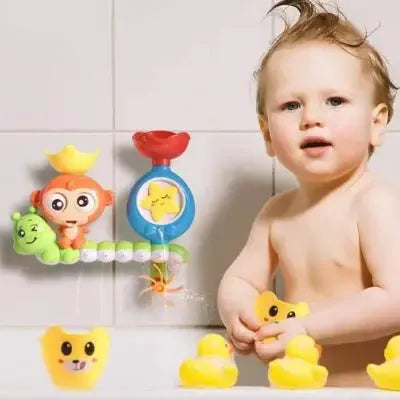 Jouet baignoire bébé, curieux