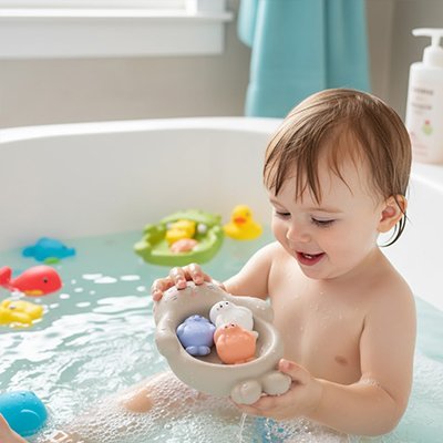 jouet baignoire bebe garçon dans le bain