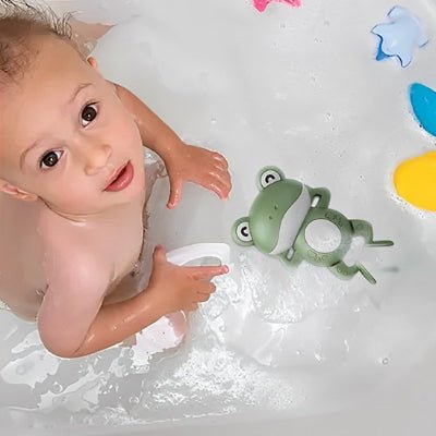 Jouet baignoire pour bebe grenouille verte dans le bain