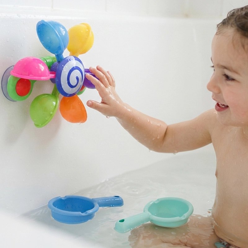 Jouet bébé bain fait tourner le moulin cascade