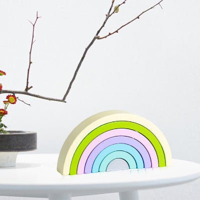 Jouet en Bois - RainbowBridge™ - Vert Mauve - Bulle d'enfant