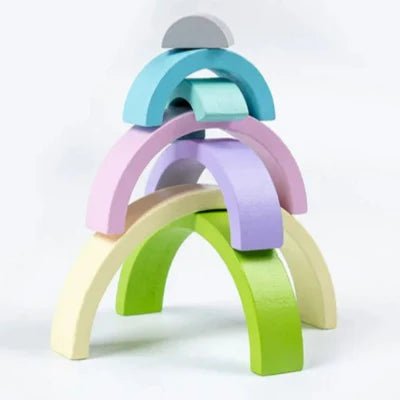 Jouet en Bois - RainbowBridge™ - Vert Mauve - Bulle d'enfant