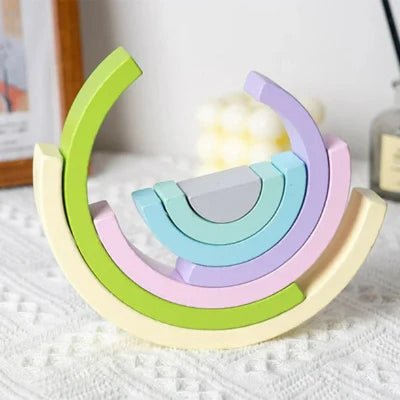 Jouet en Bois - RainbowBridge™ - Vert Mauve - Bulle d'enfant