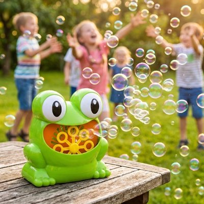Machine à bulles en fonction pendant une fête