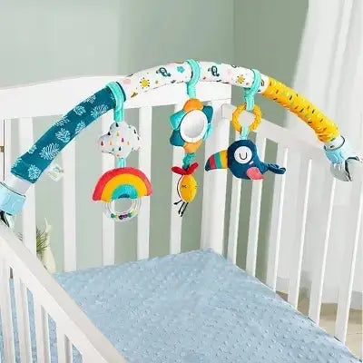 Accessoire sensoriel vibrant pour lit bébé avec jouets ludiques