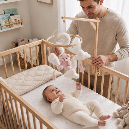 papa berceau mobile pour lit bébé doux