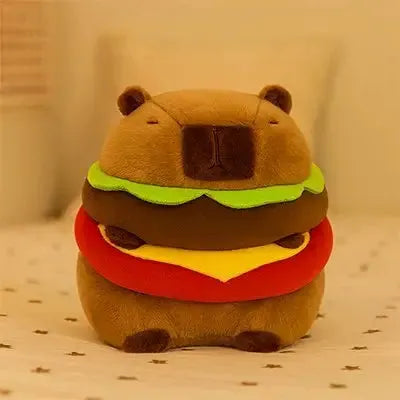 Peluche capybara réaliste en situation de jeu
