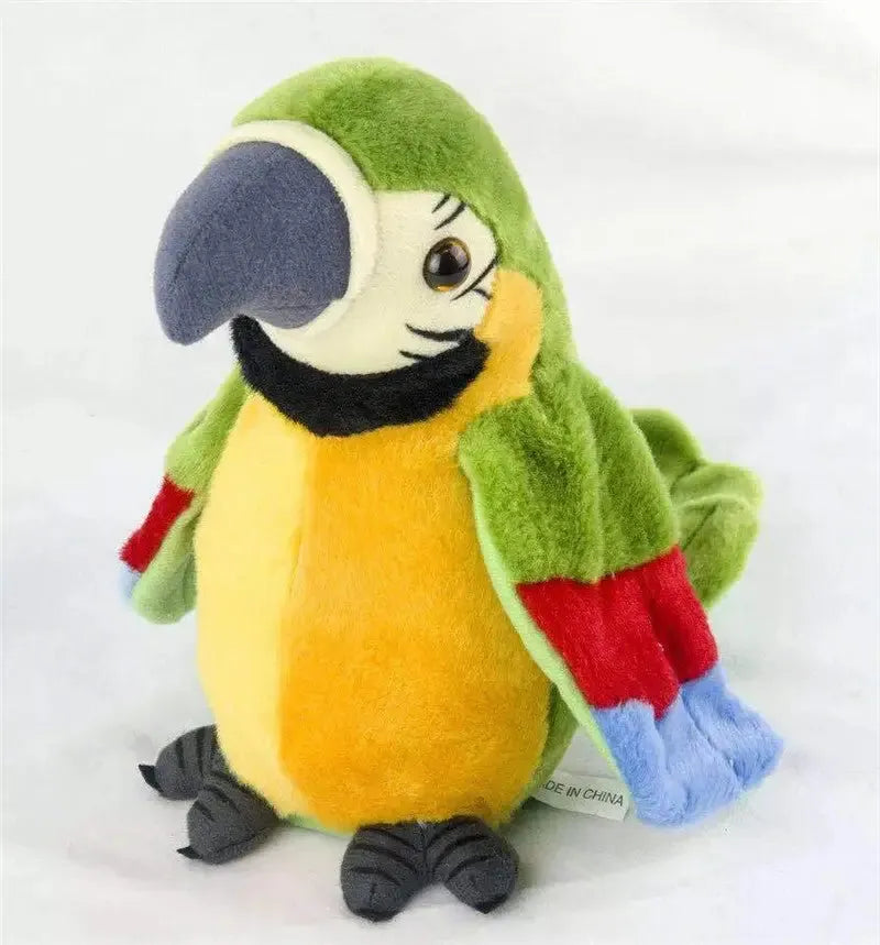 Peluche perroquet douce, Peluche interactive vue sous un autre angle