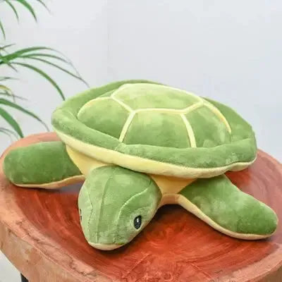 Peluche verte en forme de tortue pour jeux apaisants enfants