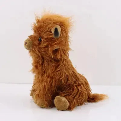 Peluche bovine marron, compagnon câlin pour moments réconfortants