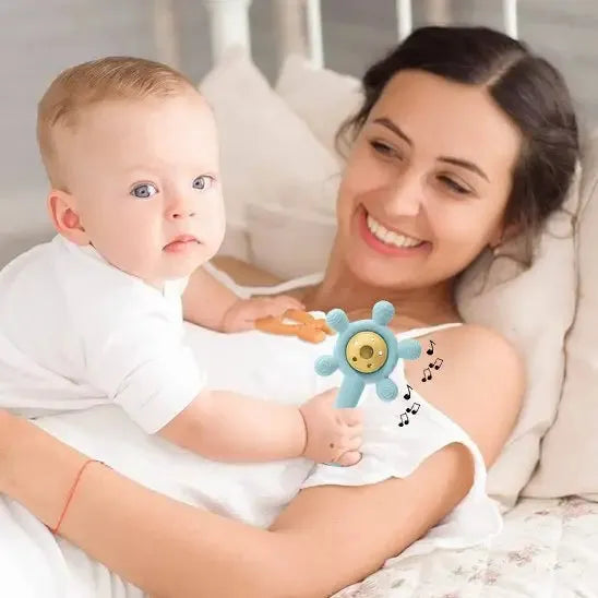 Enfant s'amuse avec un jouet mélodieux innovant et coloré