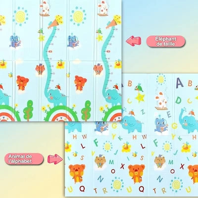 recto et verso du tapis bébé motricité libre