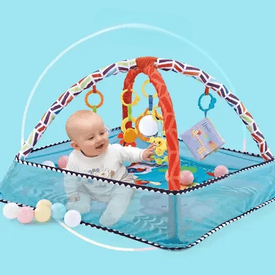 Tapis d'Éveil - BabyGymPlayMat™ - Bleu - Bulle d'enfant