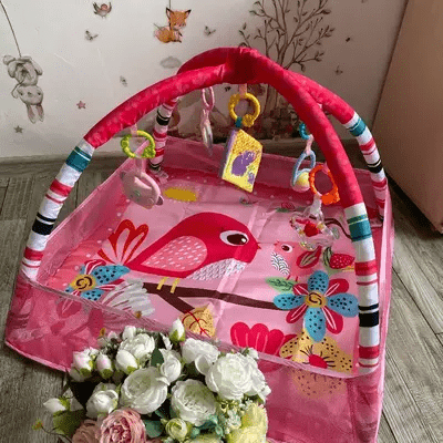 tapis d'éveil bébé fille fleurs