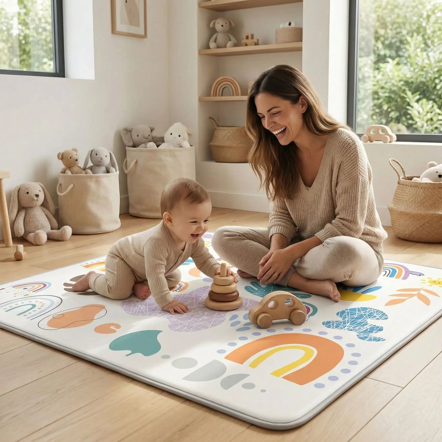 Tapis en mousse pour bébé | HappyCrawl™ - Bulle d'enfant