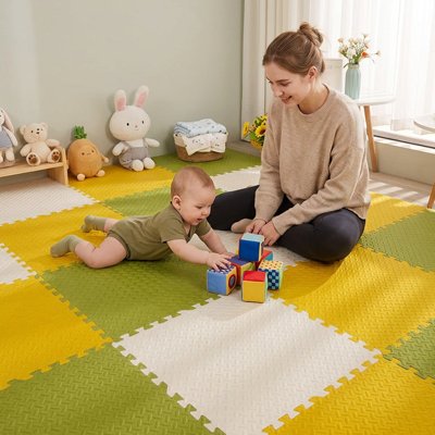Surface modulable colorée pour jeux d'intérieur sécurisés enfants