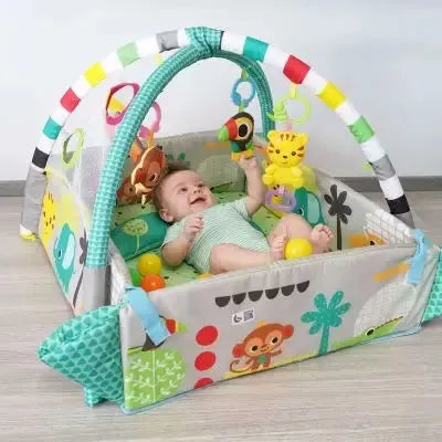Tapis d'éveil bébé, évolutif couché sur le dos