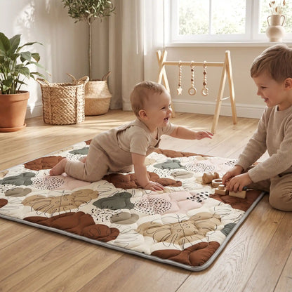 Tapis de Motricité Bébé - Motifs Abstraits et Lavable