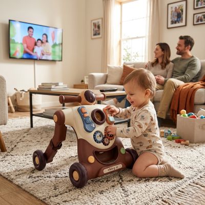 Trotteur d'éveil en cours d'utilisation
