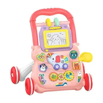 Chariot d'apprentissage interactif pour premiers pas joyeux.
